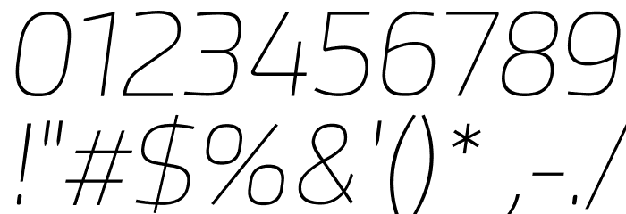 Acephimere Thin Italic Font Alte caractere