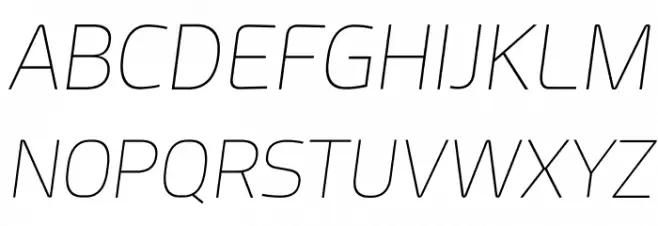 Acephimere Thin Italic Caratteri MAIUSCOLE