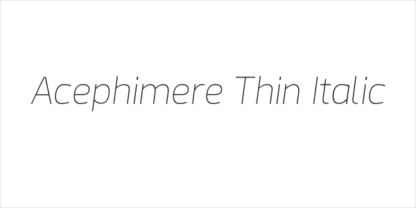 Acephimere Thin Italic Logo