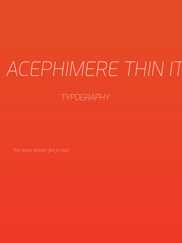 Acephimere Thin Italic Poster