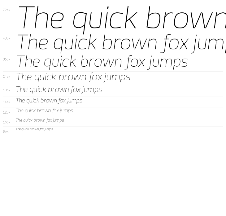 Acephimere Thin Italic Waterfall