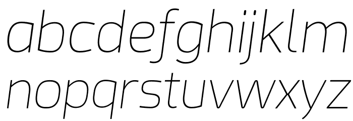 Acephimere Thin Italic Font Litere mici