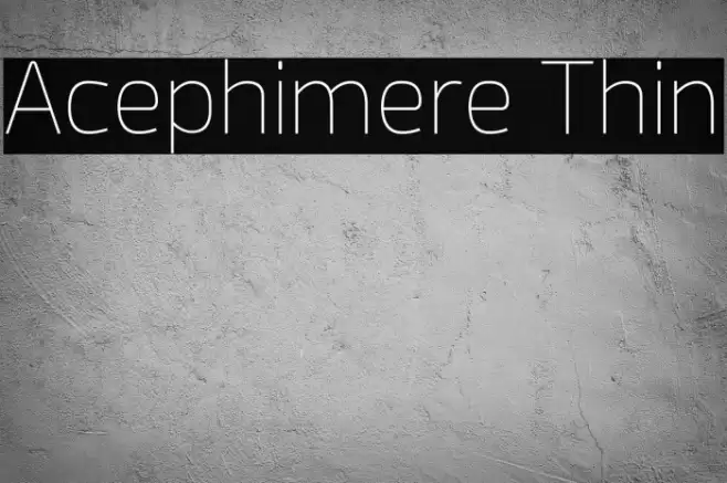 Acephimere Thin Font examples