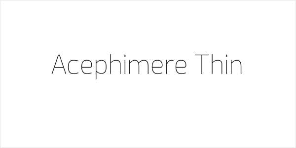 Acephimere Thin Logo