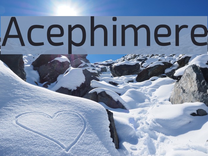 Acephimere Font examples