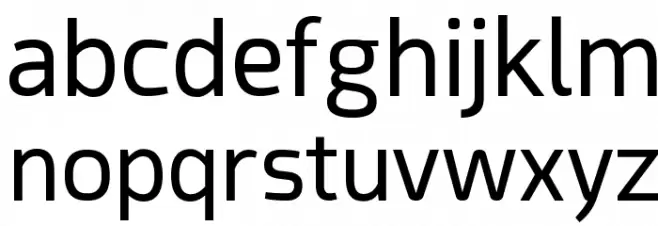 Acephimere Schriftart Kleinbuchstaben