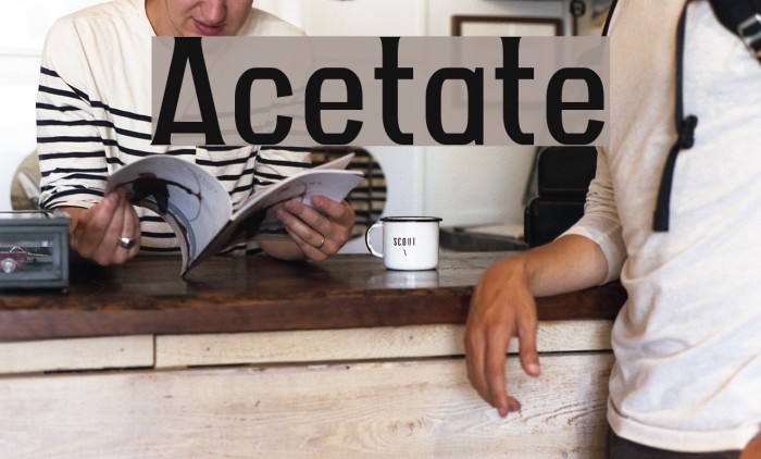Acetate Шрифта examples