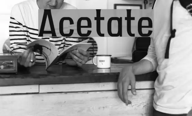 Acetate Font examples