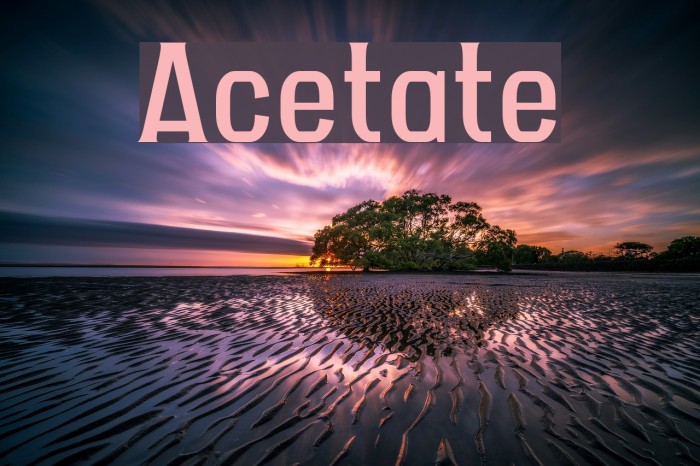 Acetate Шрифта examples