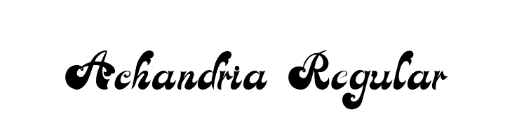 Achandria Regular  免费字体下载