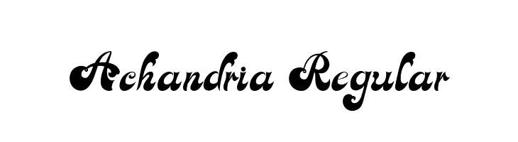 Achandria-Regular  font caratteri gratis
