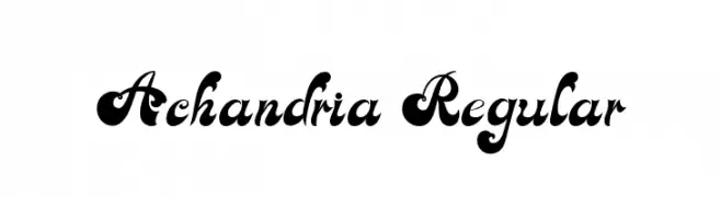 Achandria-Regular  Скачать бесплатные шрифты