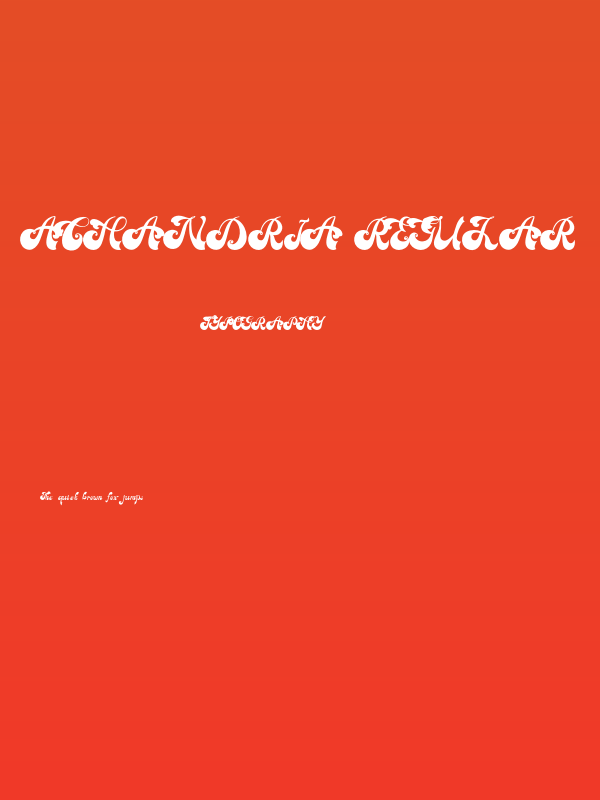 Achandria-Regular Poster