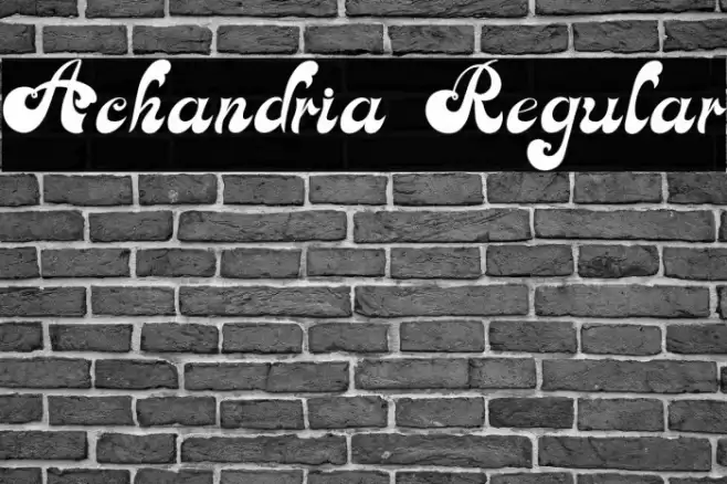 Achandria Regular Font examples