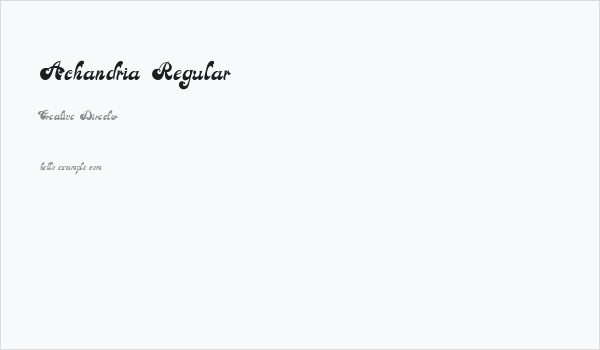 Achandria Regular Business Card