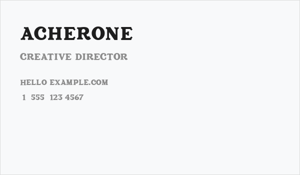 Acherone Business Card