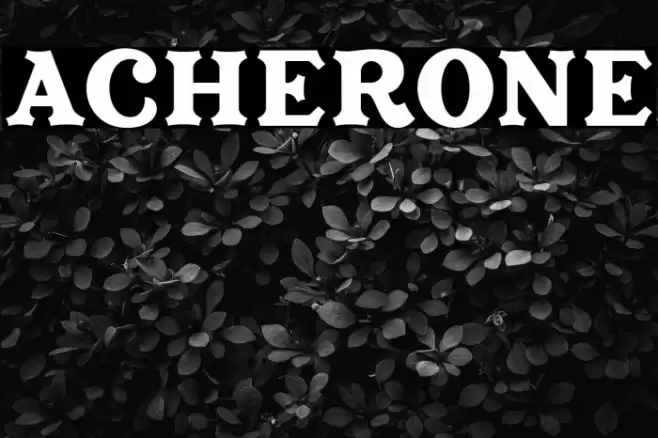 Acherone Шрифта examples