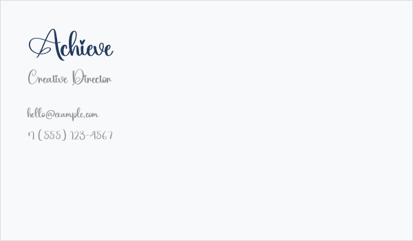 Achieve Business Card