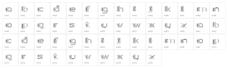 Achiever Regular Character Map