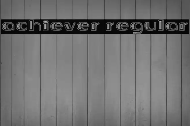 Achiever Regular Font examples