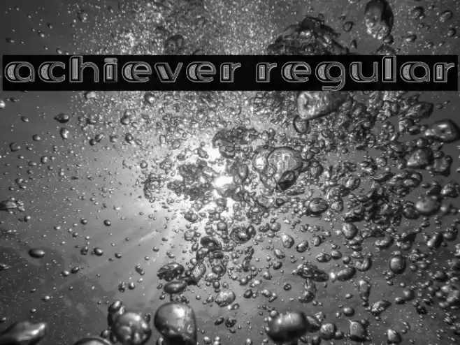 Achiever Regular Font examples