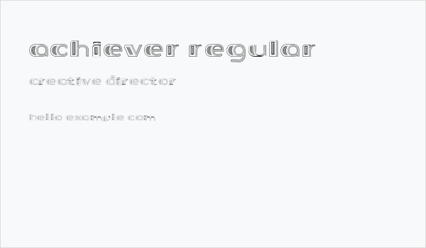 Achiever Regular Business Card