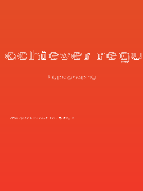 Achiever Regular Poster