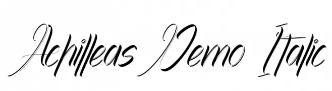 Achilleas Demo Italic  Скачать бесплатные шрифты