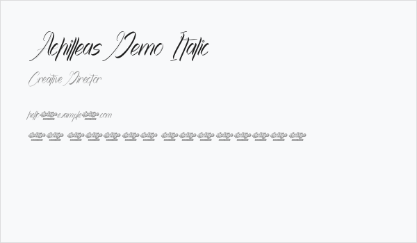 Achilleas Demo Italic Business Card
