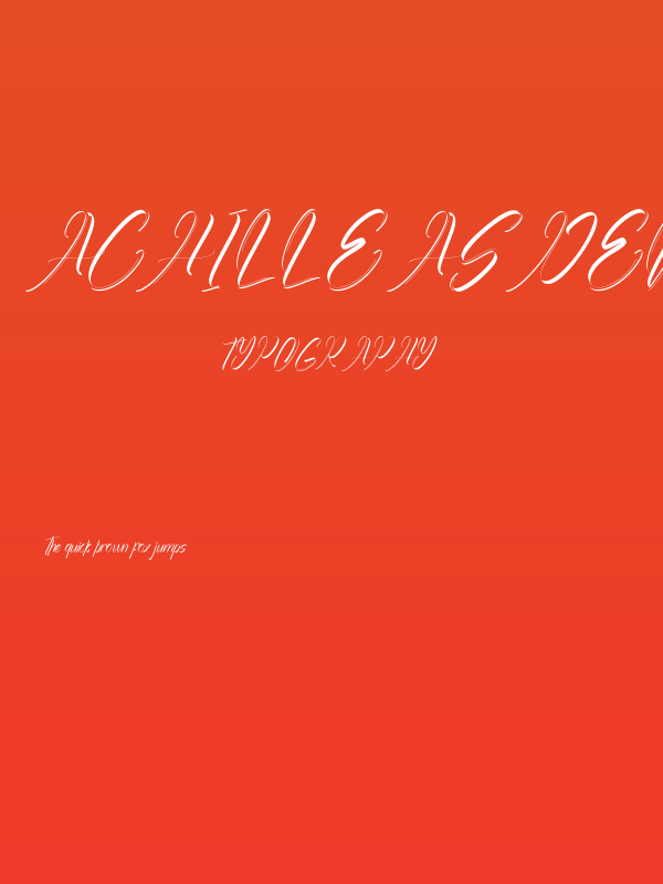 Achilleas Demo Italic Poster