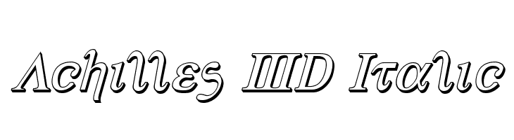 Achilles 3D Italic Font