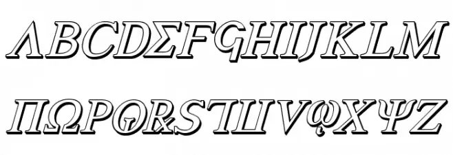 Achilles 3D Italic خط أحرف كبيرة