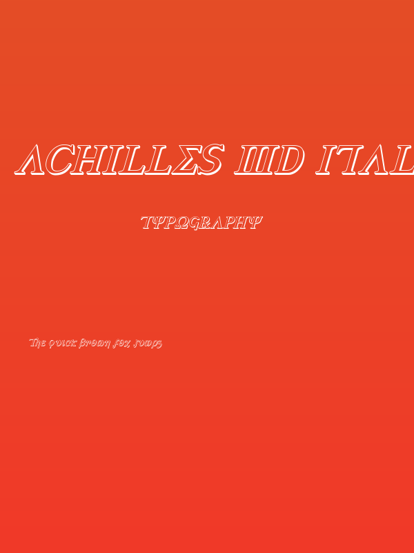 Achilles 3D Italic Poster