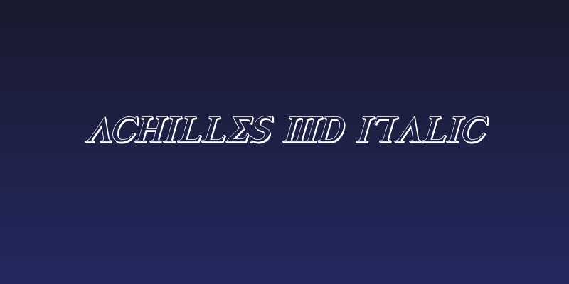 Achilles 3D Italic Social Header