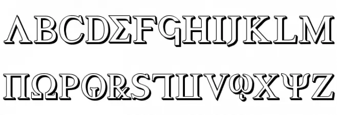 Achilles 3D Schriftart Groß