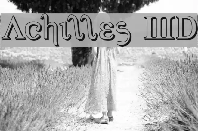 Achilles 3D Font examples