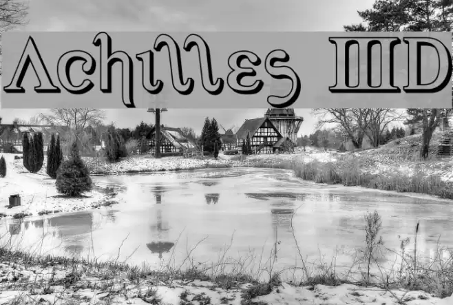 Achilles 3D Font examples