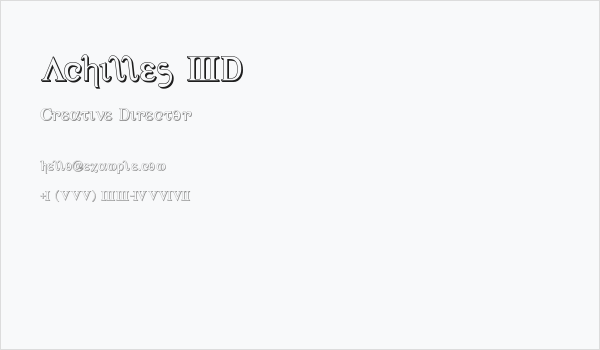 Achilles 3D Business Card