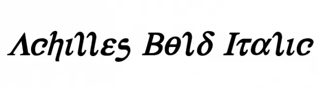 Achilles Bold Italic  フリーフォントのダウンロード