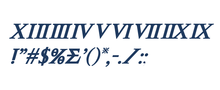 Achilles Bold Italic Other Characters