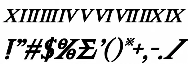 Achilles Bold Italic Font OTHER CHARS