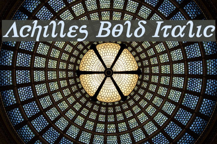 Achilles Bold Italic Example 2