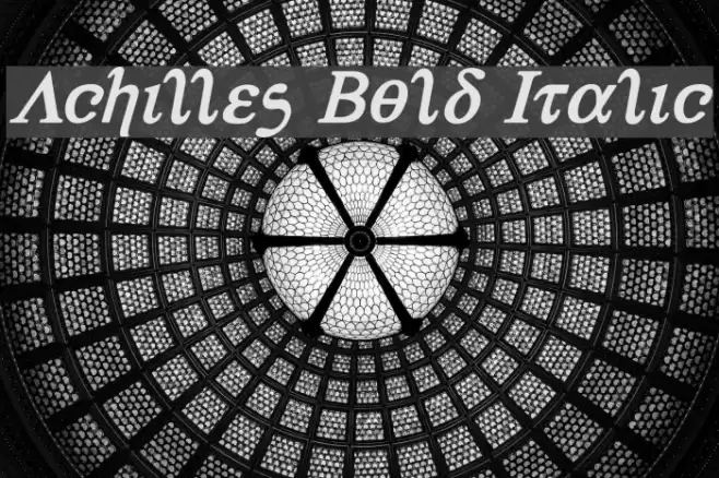 Achilles Bold Italic Font examples