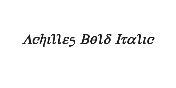 Achilles Bold Italic Logo