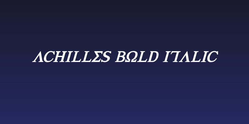 Achilles Bold Italic Social Header
