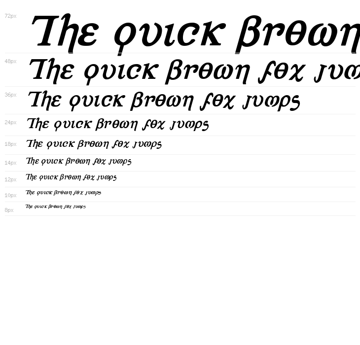 Achilles Bold Italic Waterfall