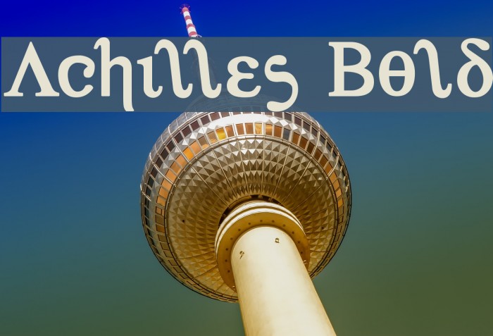 Achilles Bold Font examples