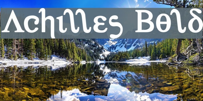 Achilles Bold Font examples