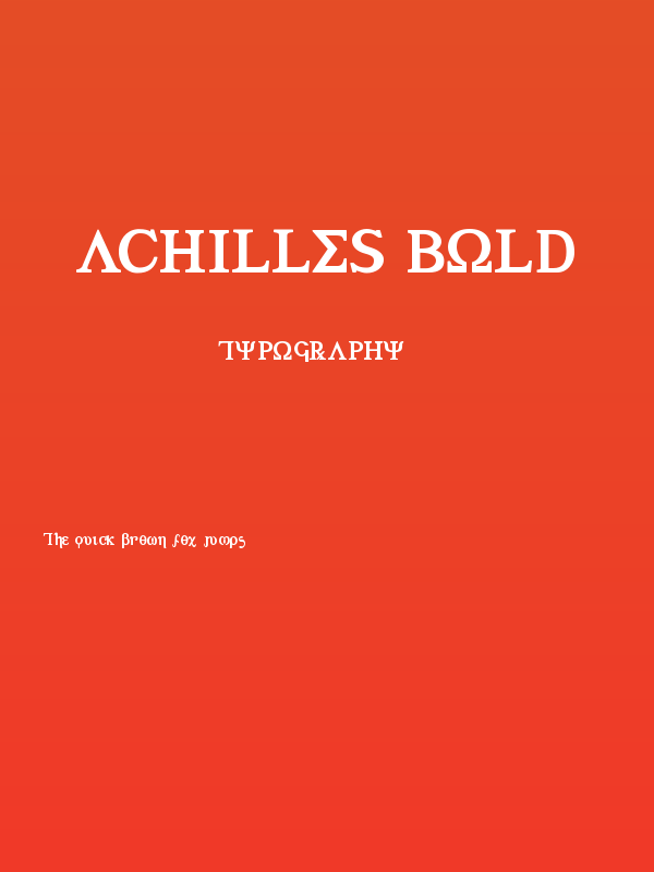 Achilles Bold Poster