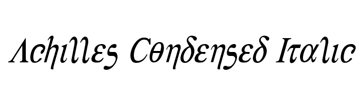 Achilles Condensed Italic  Free Fonts Download